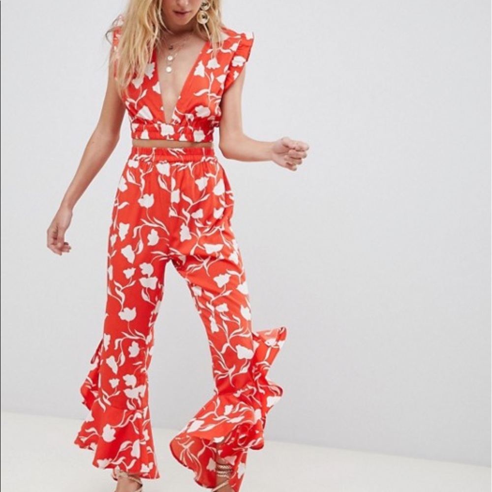 Senorita floral beach top and pant set